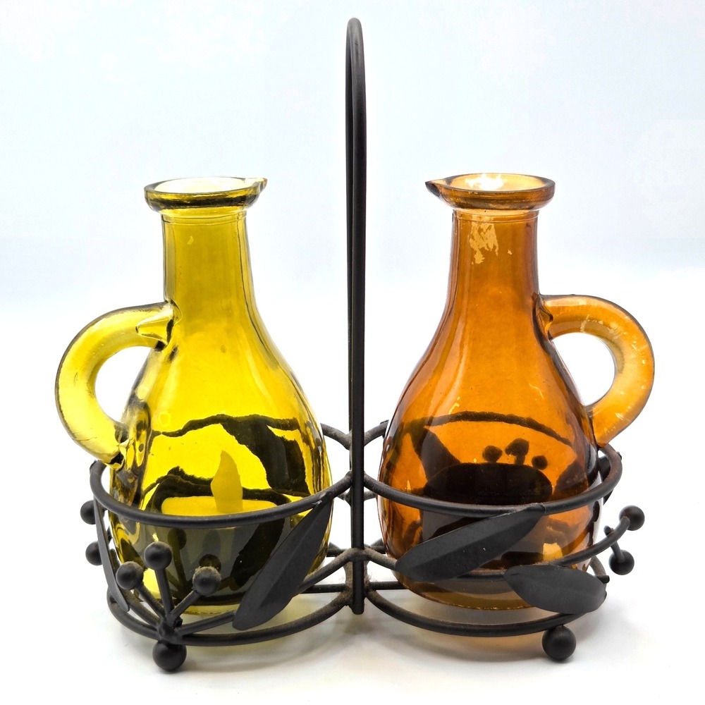 Yankee Candle Oil & Vinegar Cruet Tea Light Candle Holder